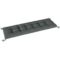 Outsunny Outdoor Sofa Cushion-Polyester, PP-katoen-65L x 198B x 13H cm-Donkergrijs