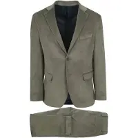 Suitable Corduroy Kostuum Groen