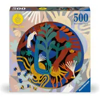 Ravensburger puzzel Little Sun - kunst puzzel 500 stukjes rond.