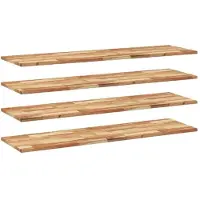 vidaXL Wandschappen 4 st zwevend olieafwerking 160x40x2 cm acaciahout