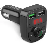 SBS Car Charger & Fm Bluetooth Receiver 2xusb-a 15w Black