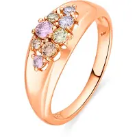 Luxenter Ring met schitterende zirkonia en 18-karaats geelgouden afwerking - Banuo