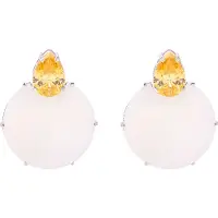 Luxenter Oorbellen 'Mubi' oranje / wit