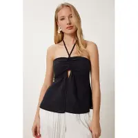 Happiness İstanbul Katoenen off-shoulder halter blouse