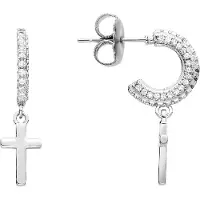 Luxenter Oorbellen 'Cruz' zilver