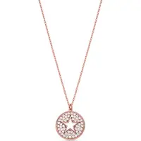 Luxenter Ketting in Brilliant Metal en Zirconia legering, afgewerkt in 18 karaat roségoud - Lypil