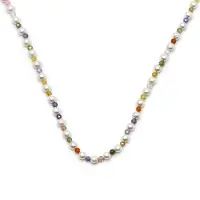 Luxenter Veelkleurige Kristallen Ketting in 18K Geel Goud - Amio
