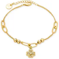 Luxenter armband van glanzende zirkonia afgewerkt in 18K geel goud - Wilya