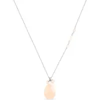 Luxenter Luxeketting, metaallegering adak en oranje agaat gerhodineerd