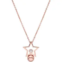 Luxenter Ketting met glanzende zirkonia, afgewerkt in 18 karaats roségoud - Losath