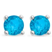 Luxenter oorbellen, 925 sterling zilver, otieno en blauw topaas hydrothermale kwarts met 18K vergulde afwerking