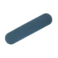 Markenlos x Handgemaakt lederen etui (15 cm x 3,5 cm, blauw)