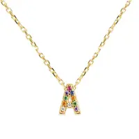 Luxenter Ketting 'Alphabet' goud / gemengde kleuren