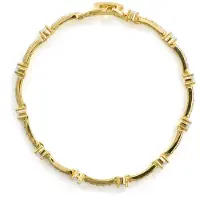 Luxenter armband in briljant metaal en zirkonia legering, afgewerkt in 18 karaat geel goud - Raydowa