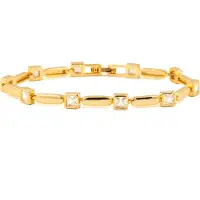 Luxenter Armband met schitterende zirkonia, afgewerkt in 18 karaats geelgoud - Aslion