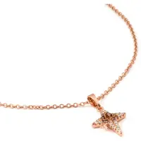 Luxenter ketting in metaallegering en robijn zirkonia, afgewerkt in 18 karaat roségoud - Kailial