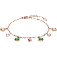 Luxenter armband in metaallegering en multicolor zirkonia, afgewerkt in 18 karaat roségoud - Huis