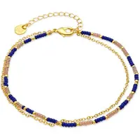 Luxenter armband in metaallegering en donkerblauwe kristal rhodiumafwerking - Zasau