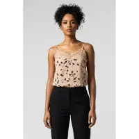 And Other Stories & Other Stories Espresso Silk Top Beige Maat: 34 | Onderhemden Outlet | Dames | Bruin