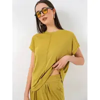 Big Dart Ontspannen Pasvorm Crew Neck Blouse