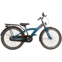 Kyoso X-Rider 24-inch Nexus-3 kinderfiets met terugtraprem - donkerblauw/aqua