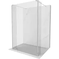 Mexen Kioto vrijstaande douchewand 140 x 30 x 30 , transparant, chroom - 800-140-030-222-01-00-030