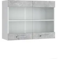 Vicco R-Line Glazen keukenkast – 80 cm Beton