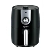 Alpina Airfryer 2L - Heteluchtfriteuse 1-4 Personen - Air Fryer met Timer - Instelbare Temperatuur 80 tot 200 Graden - met Timer Functie - Heteluchtoven 900W