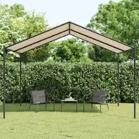 The Living Store De Living Store tuinpaviljoen, beige, 4x3 meter, staal en stof