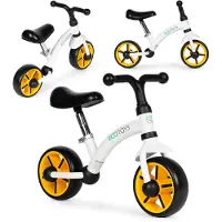 Ecotoys Loopfiets - EVA Wielen - Verstelbaar Zadel - Zwart - 3+