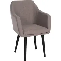CLP bezoekersstoel Utrecht, bekleed met stof, met een stevig houten frame, taupe kleur. Frame: zwart