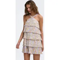 ONLY Zomerjurk 'ONLBelna' crème / kiwi / sering / abrikoos