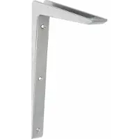 AMIG Plankdrager/planksteun - aluminium - gelakt zilvergrijs - H250 x B200 mm - Plankdragers