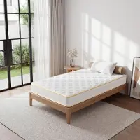 DEWINNER Matras, 90 x 190 cm, 18 cm dik, gemaakt van schuim en traagschuim, biedt perfecte ondersteuning, hoge elasticiteit, is zeer ademend en kan aan beide kanten gebruikt worden