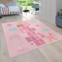 Tapis.fr Kindertapijt Bini roze 200 cm vierkant