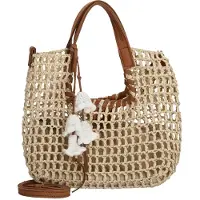 Fredsbruder Handtas 'Sun Carrier' beige / crème / cognac