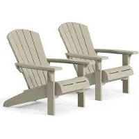 Keter Troy Adirondack Tuinstoel - 2 stuks - 81x93x96,5cm - Salie Groen