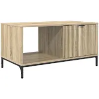 vidaXL Salontafel Sonoma Eik 90 x 49 x 46 cm Bewerkt hout