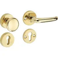 Artitec Mi Satori Knop/krukset op rozet beveiliging SKG3 Half Sabel/Elegant messing ongelakt