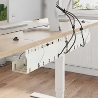 Prolenta Maison Exclusive - Kabelorganizer voor onder het bureau, 2 stuks, wit