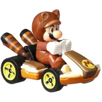 Hot Wheels Nintendo Premium Mario Kart Tanooki Mario Diecast Kart