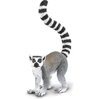 Safari Ltd. Ringstaartmaki-beeldje - Levensecht 10 cm handgeschilderd wildlife-jungle-figuur - Educatief speelgoed voor jongens, meisjes en kinde