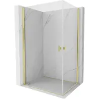 Mexen Mist-B Duo draaideur douchecabine 100 x 85 , transparant, geborsteld goud - 8A2-100-085-55-00