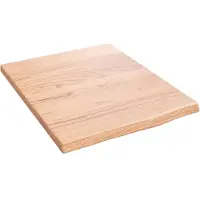 vidaXL Wastafelblad 40x50x2 behandeld massief hout lichtbruin