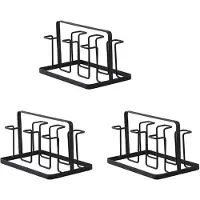 ISTOVO 3X 6 Glazen Kopjes Standhouder Droogplank Keuken Water Cup Rack Thuis Opknoping Afdruiprek Opbergrek Accessoires
