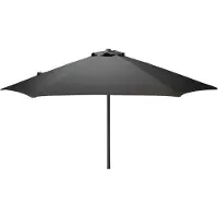 Progarden Tuinparasol Menorca - D230 cm - donkergrijs - zonwering - kantelbaar - parasol - met hoes