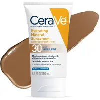 CeraVe Hydraterende Minerale Zonnebrandcrème SPF 30 met Tinte, Getinte Zonnebrand met Zinkoxide & Titaniumdioxide