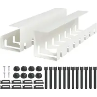 Prolenta Maison Exclusive - Kabelorganizer voor onder het bureau, 2 stuks, wit