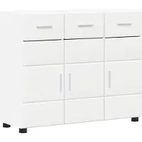vidaXL Dressoir FLORIN 88,5 x 30,5 x 73 cm Wit Bewerkt hout