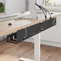 Prolenta Maison Exclusive - Kabelorganizer voor onder het bureau, 2 stuks, zwart